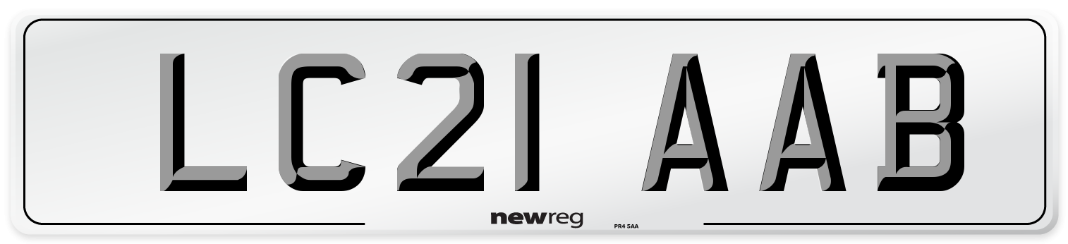 LC21 AAB Number Plate from New Reg